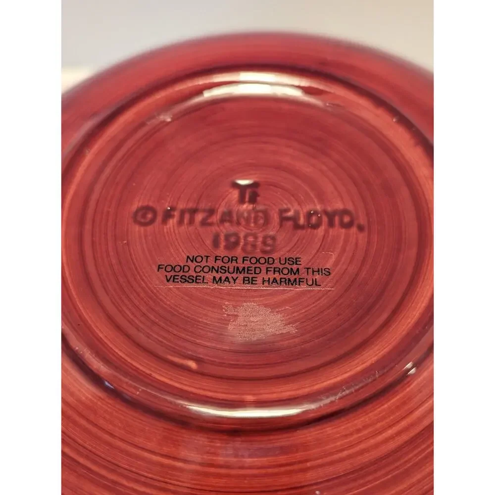 Fitz And Floyd Vintage 1989 Old Tyme Christmas Ceramic Bowl Holiday Home Decor